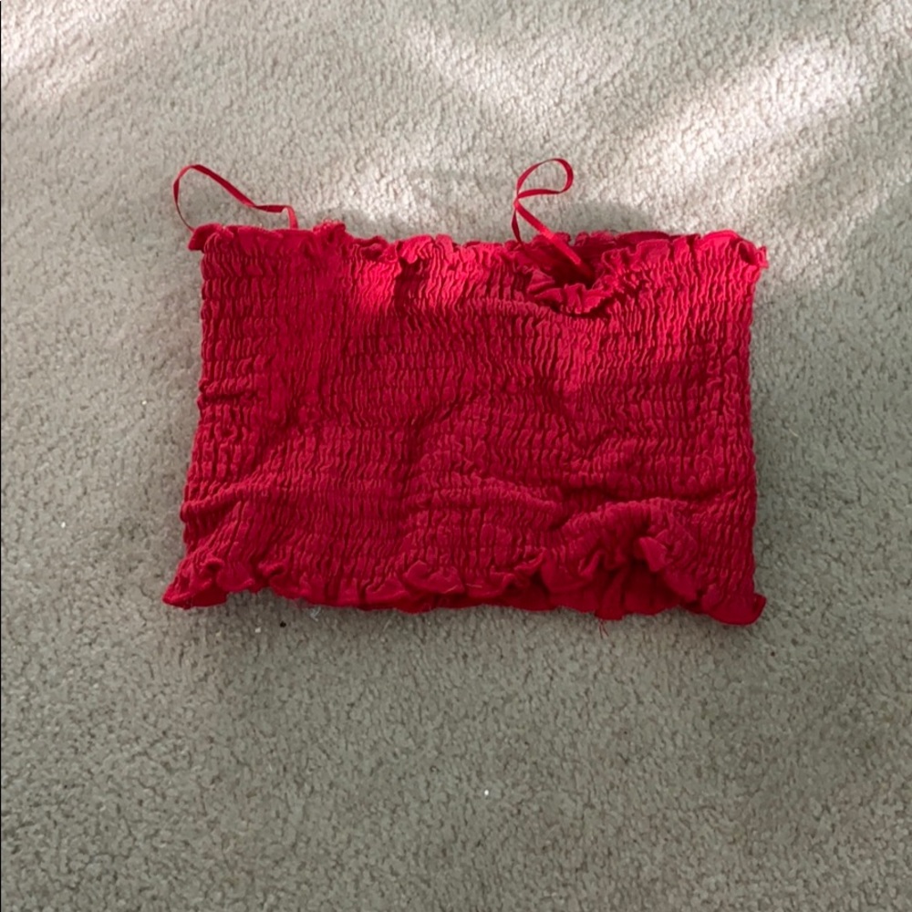 Red tube top